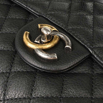 Chanel Black Calfskin Casual Pocket Tote 2way Shoulder Handbag