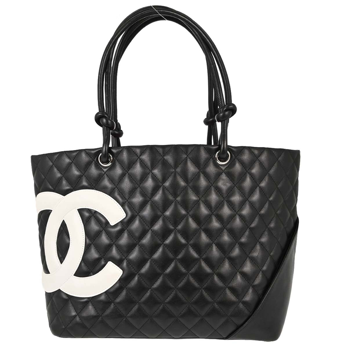 Chanel 2006-2008 Black Calfskin Cambon Ligne Tote Handbag