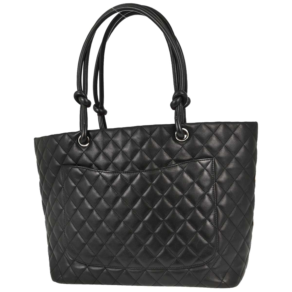 Chanel 2006-2008 Black Calfskin Cambon Ligne Tote Handbag