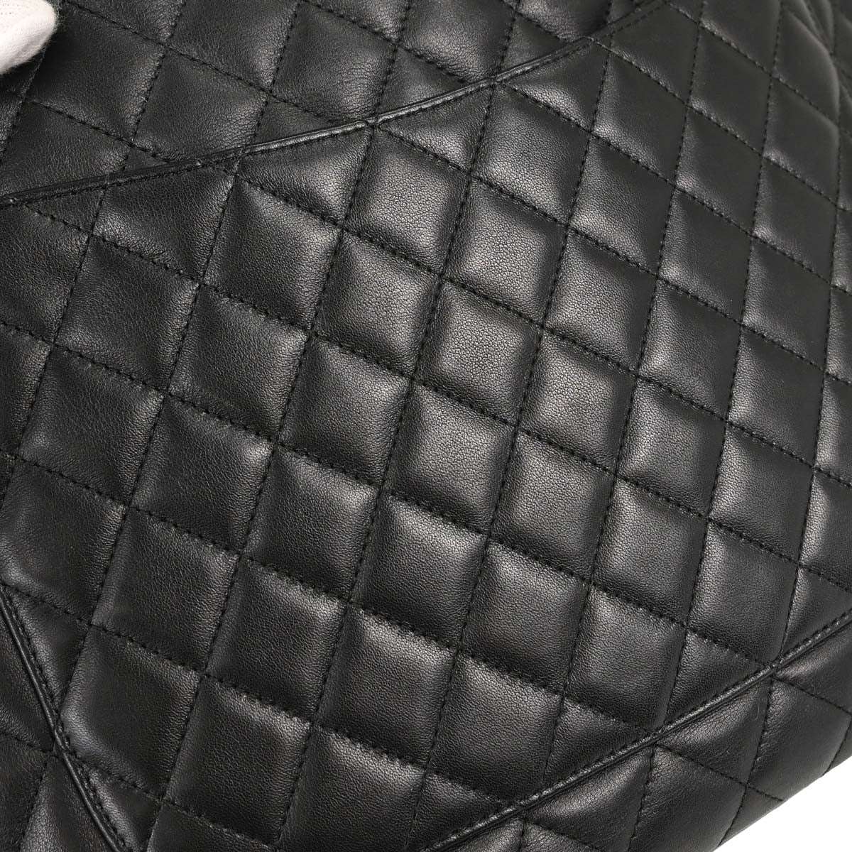Chanel 2006-2008 Black Calfskin Cambon Ligne Tote Handbag