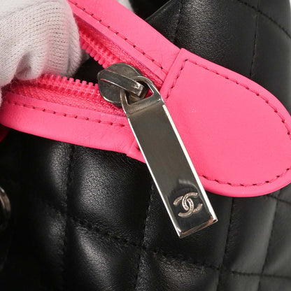 Chanel 2006-2008 Black Calfskin Cambon Ligne Tote Handbag