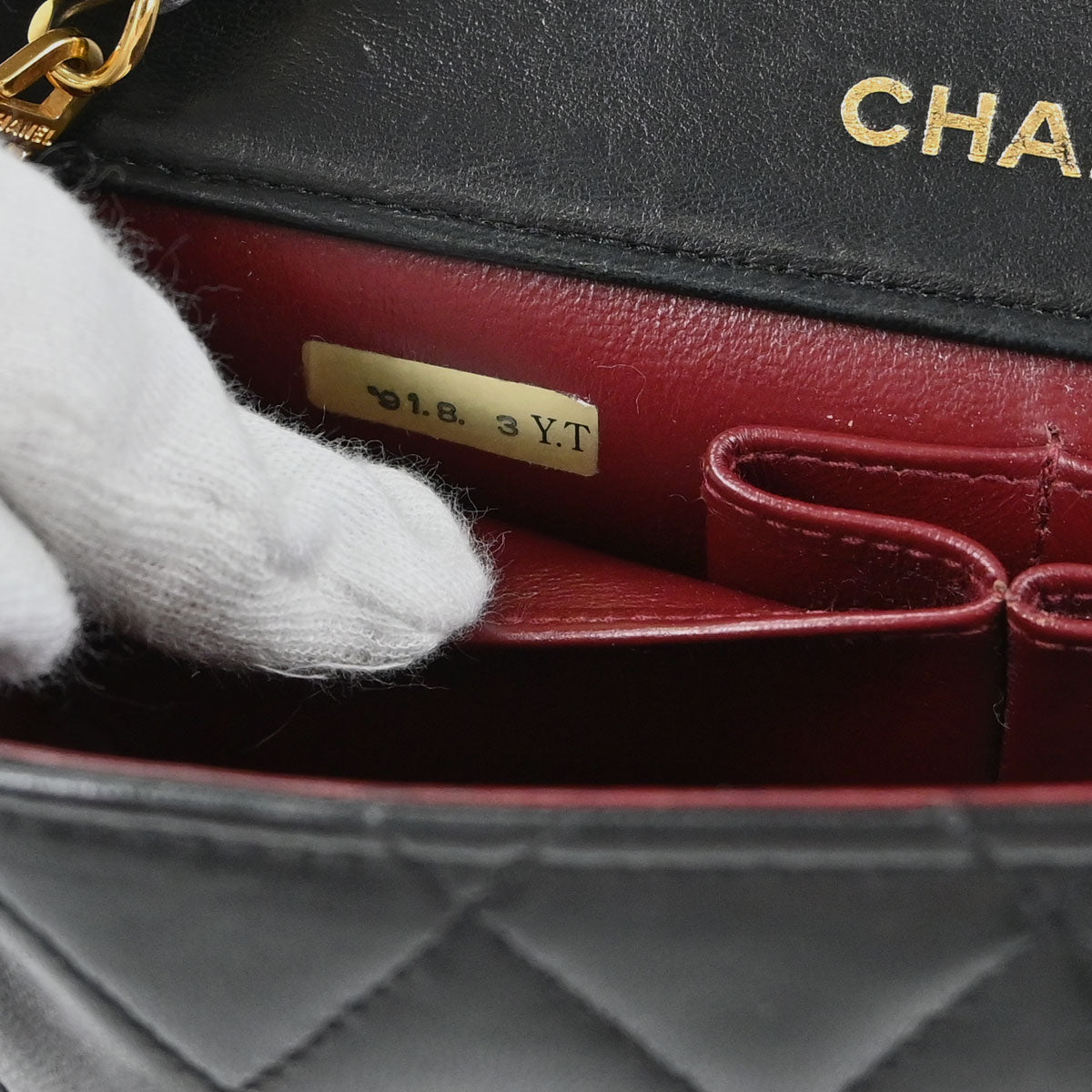 Chanel Black Lambskin Turnlock Mini Full Flap Shoulder Bag