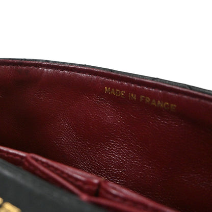 Chanel Black Lambskin Turnlock Mini Full Flap Shoulder Bag
