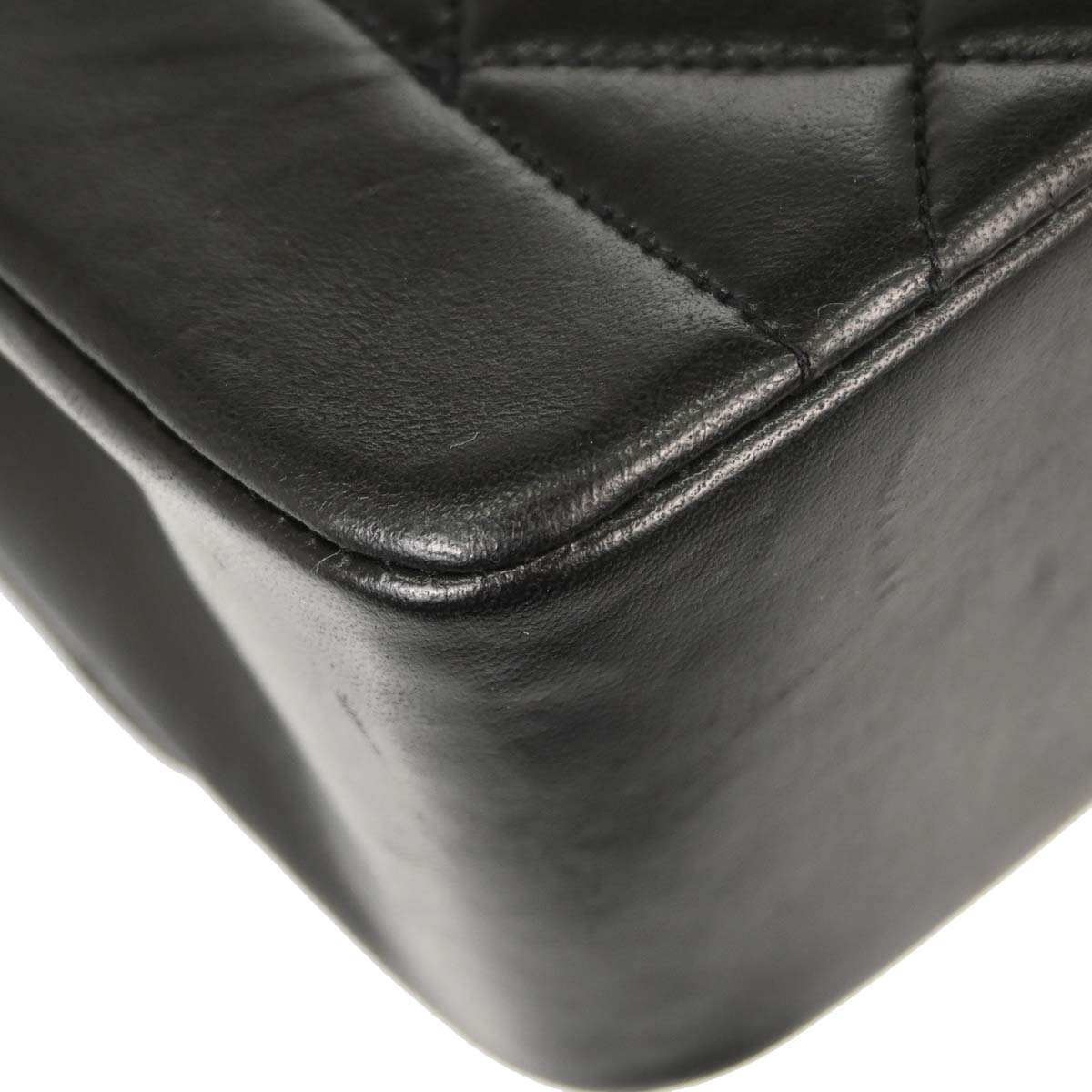 Chanel 1991-1994 Black Lambskin Small Diana Shoulder Bag