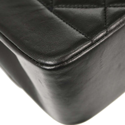 Chanel 1991-1994 Black Lambskin Small Diana Shoulder Bag