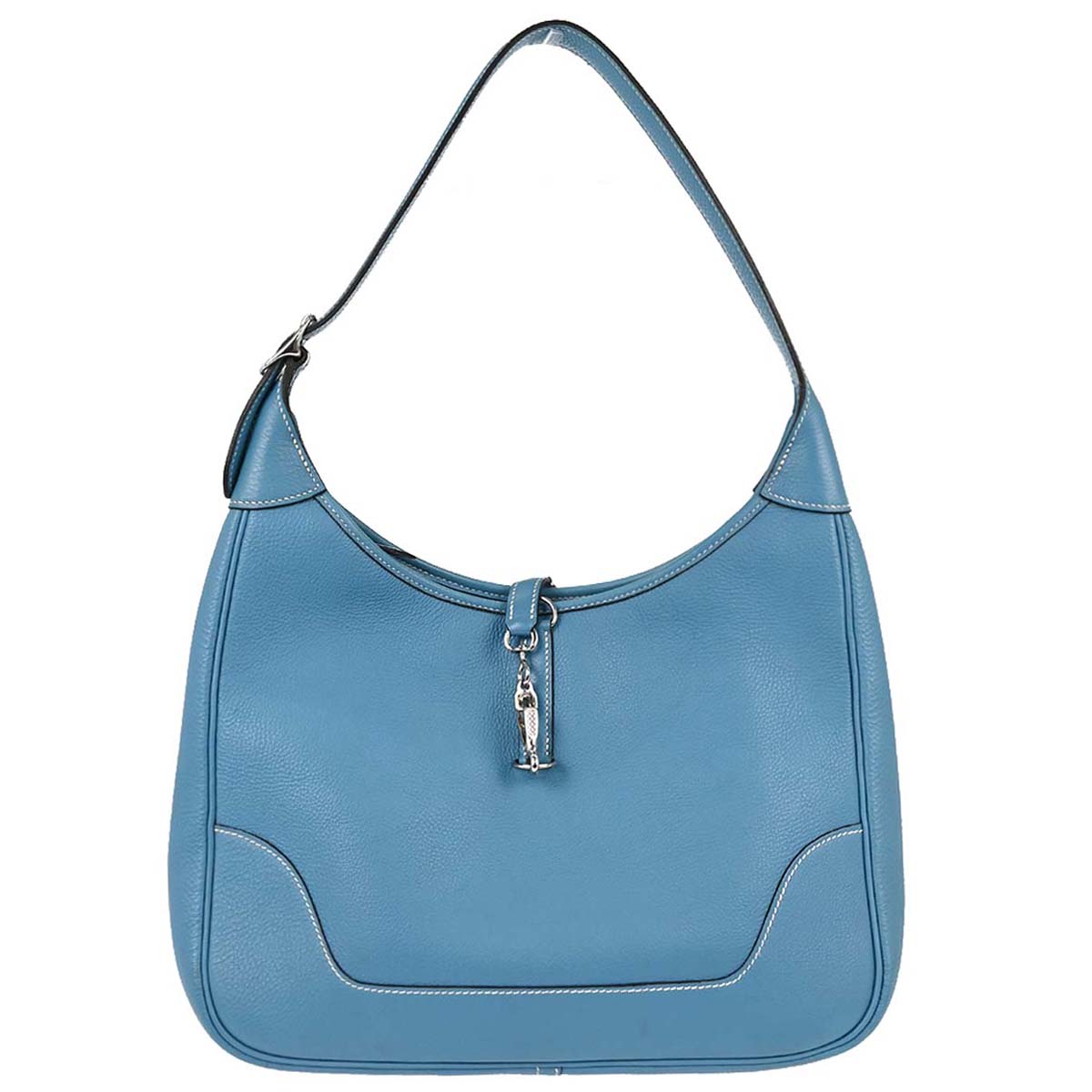 Hermes Blue Jean Taurillon Clemence Trim 31 Shoulder Bag