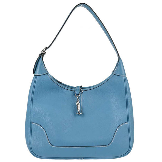 Hermes Blue Jean Taurillon Clemence Trim 31 Shoulder Bag