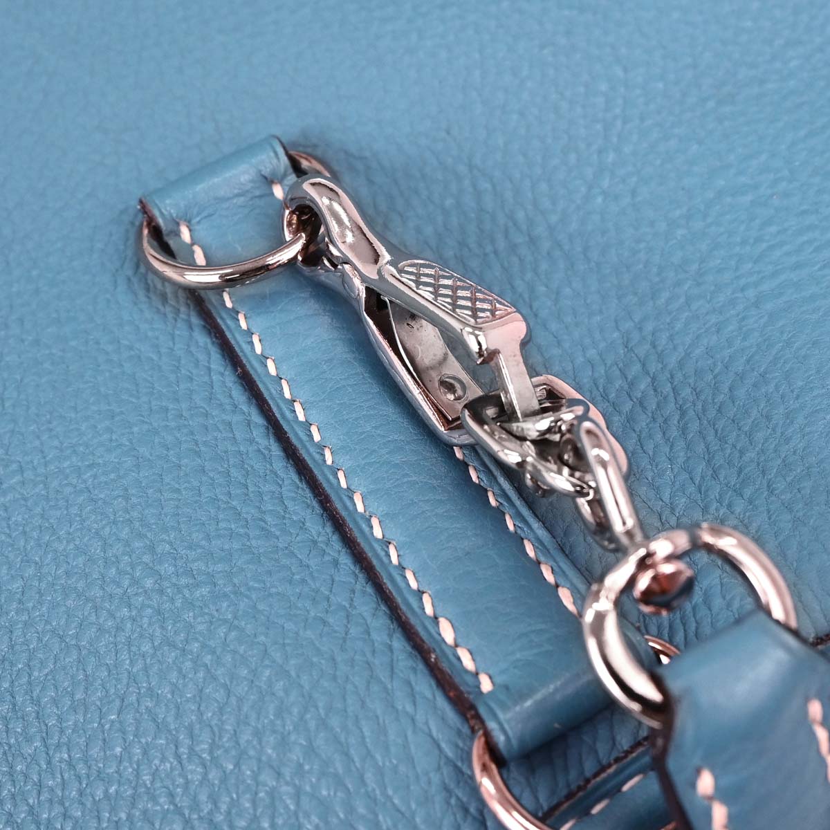 Hermes Blue Jean Taurillon Clemence Trim 31 Shoulder Bag