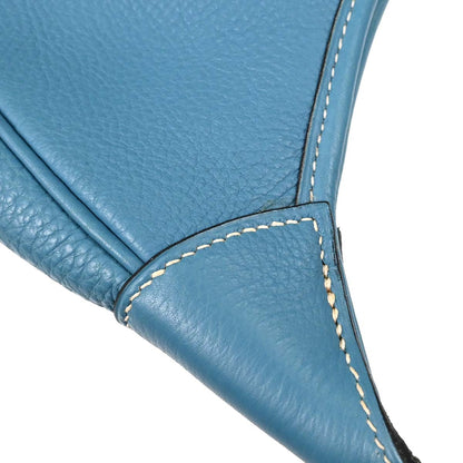 Hermes Blue Jean Taurillon Clemence Trim 31 Shoulder Bag