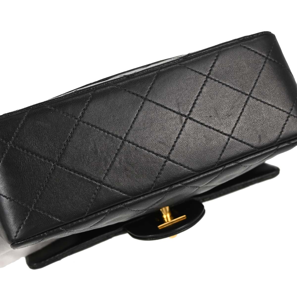 Chanel 1997-1999 Black Lambskin Mini Classic Square Flap Shoulder Bag 17
