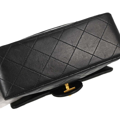 Chanel 1997-1999 Black Lambskin Mini Classic Square Flap Shoulder Bag 17