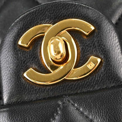 Chanel 1997-1999 Black Lambskin Mini Classic Square Flap Shoulder Bag 17