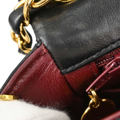 Chanel 1997-1999 Black Lambskin Mini Classic Square Flap Shoulder Bag 17