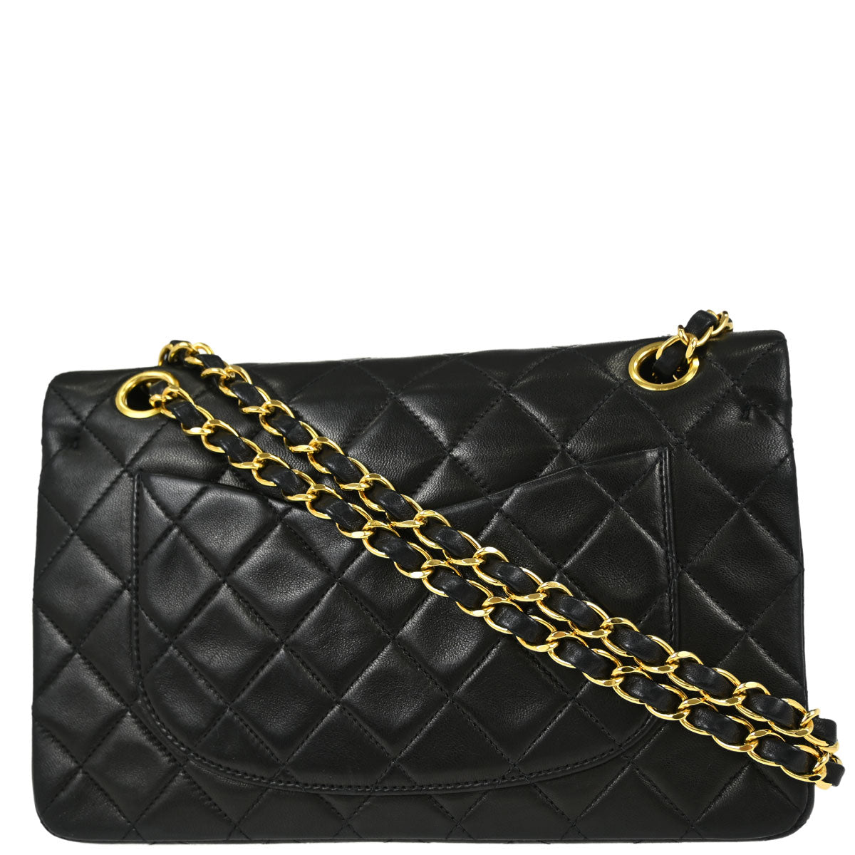 Chanel Black Lambskin Small Classic Double Flap Shoulder Bag