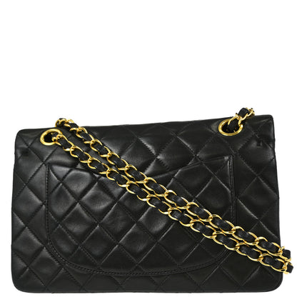Chanel Black Lambskin Small Classic Double Flap Shoulder Bag