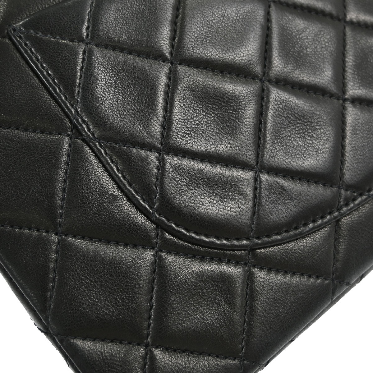 Chanel Black Lambskin Small Classic Double Flap Shoulder Bag