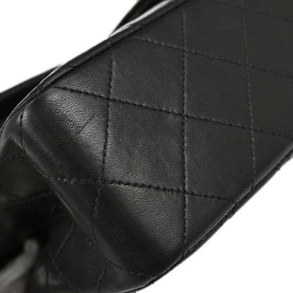 Chanel Black Lambskin Small Classic Double Flap Shoulder Bag