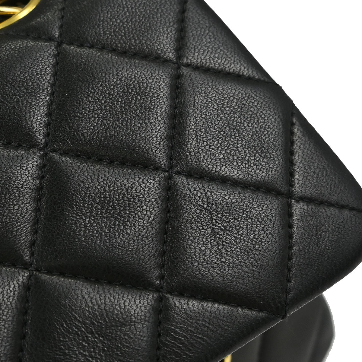 Chanel Black Lambskin Small Classic Double Flap Shoulder Bag