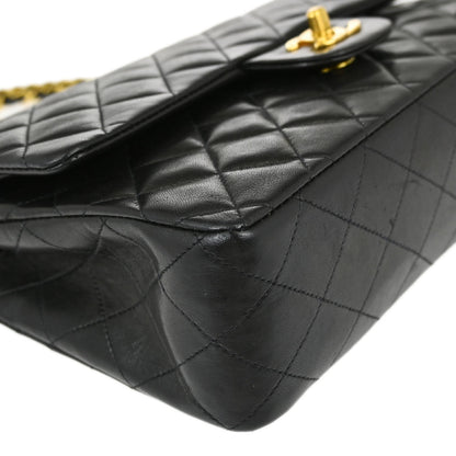 Chanel Black Lambskin Medium Classic Double Flap Shoulder Bag
