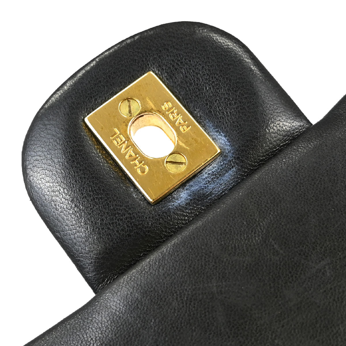 Chanel Black Lambskin Medium Classic Double Flap Shoulder Bag