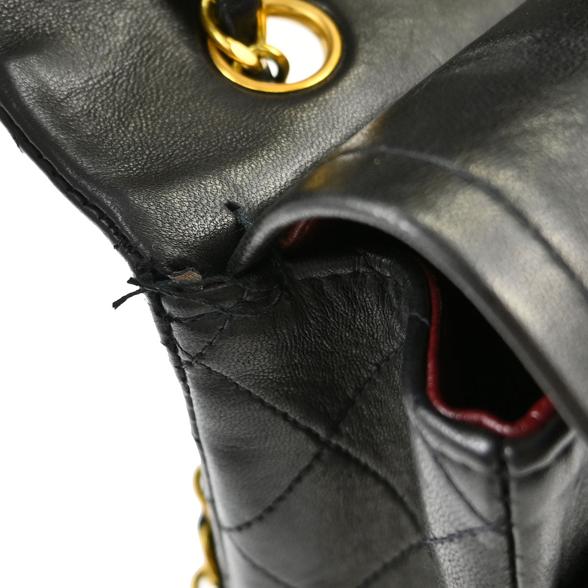 Chanel Black Lambskin Medium Classic Double Flap Shoulder Bag