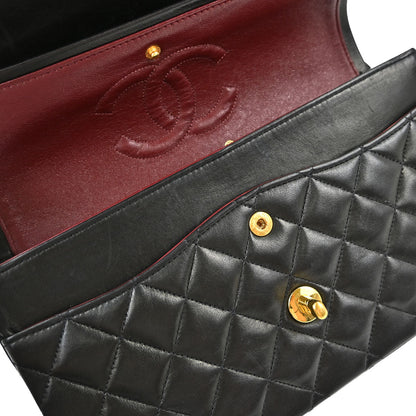Chanel Black Lambskin Medium Classic Double Flap Shoulder Bag