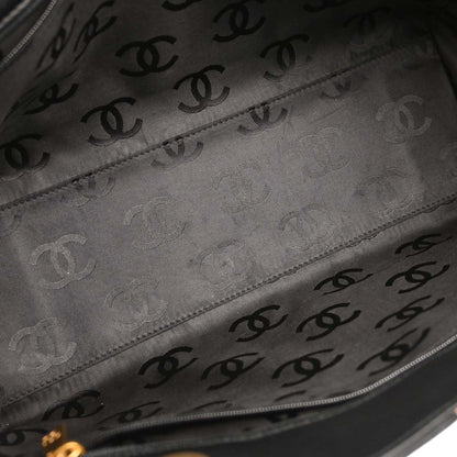 Chanel 2005-2006 Black Calfskin Wild Stitch Tote Handbag