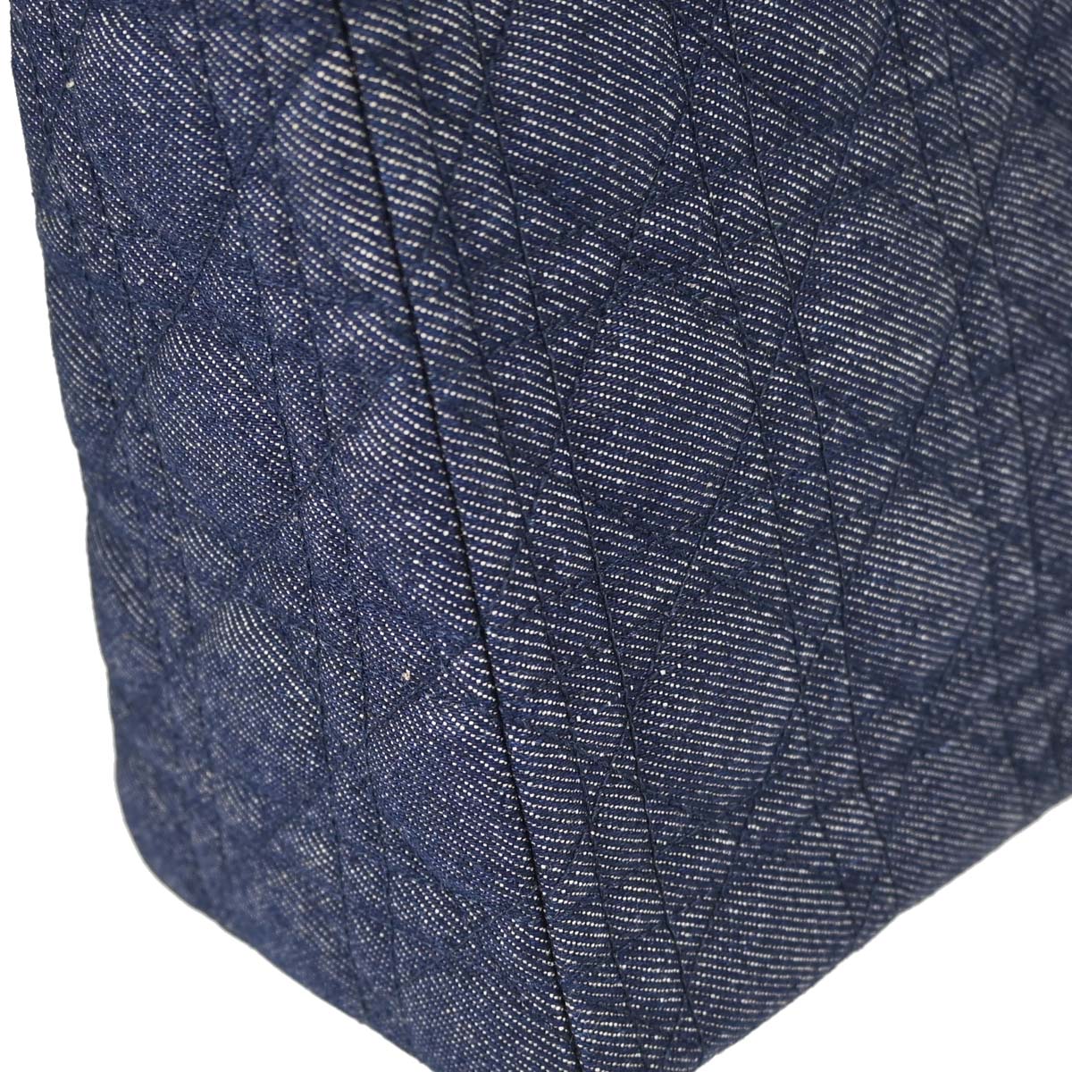 Christian Dior Indigo Denim Medium Lady Dior Cannage 2way Shoulder Handbag