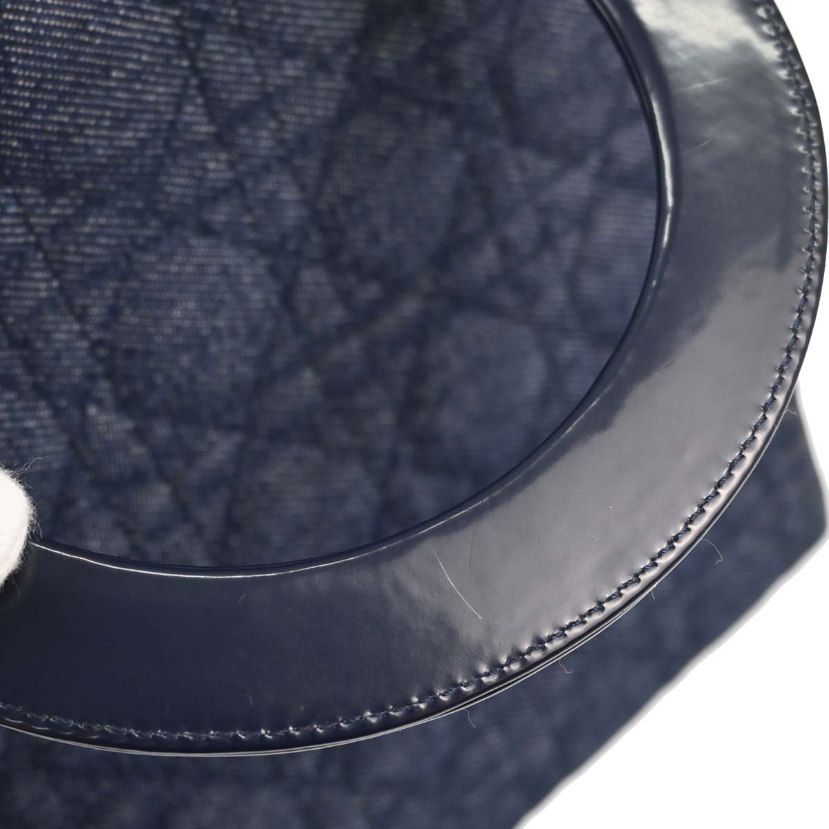 Christian Dior Indigo Denim Medium Lady Dior Cannage 2way Shoulder Handbag