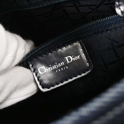 Christian Dior Indigo Denim Medium Lady Dior Cannage 2way Shoulder Handbag