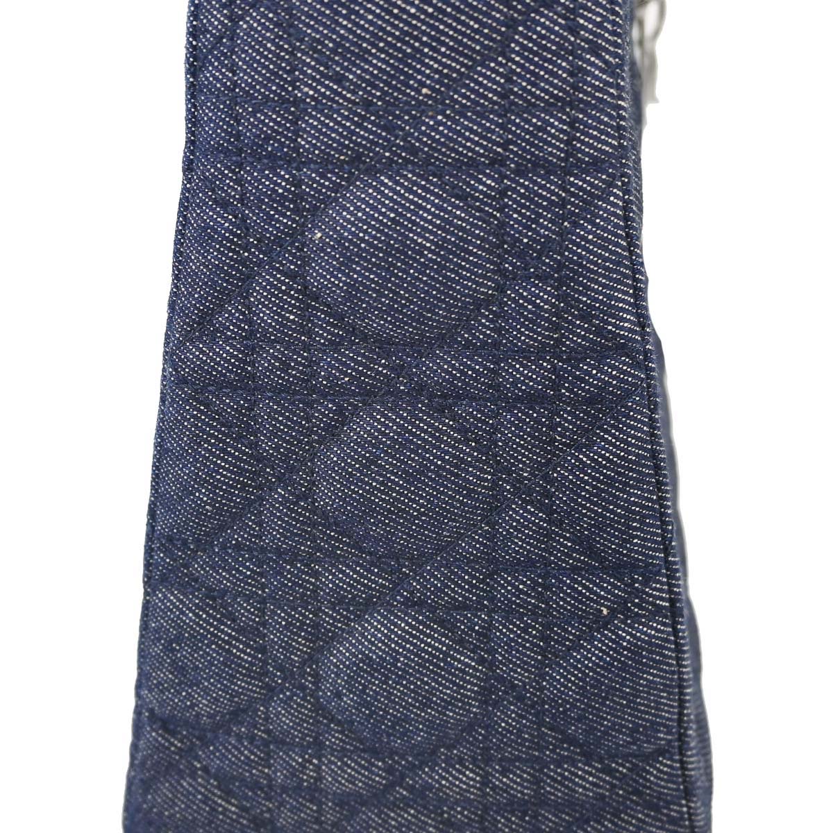 Christian Dior Indigo Denim Medium Lady Dior Cannage 2way Shoulder Handbag