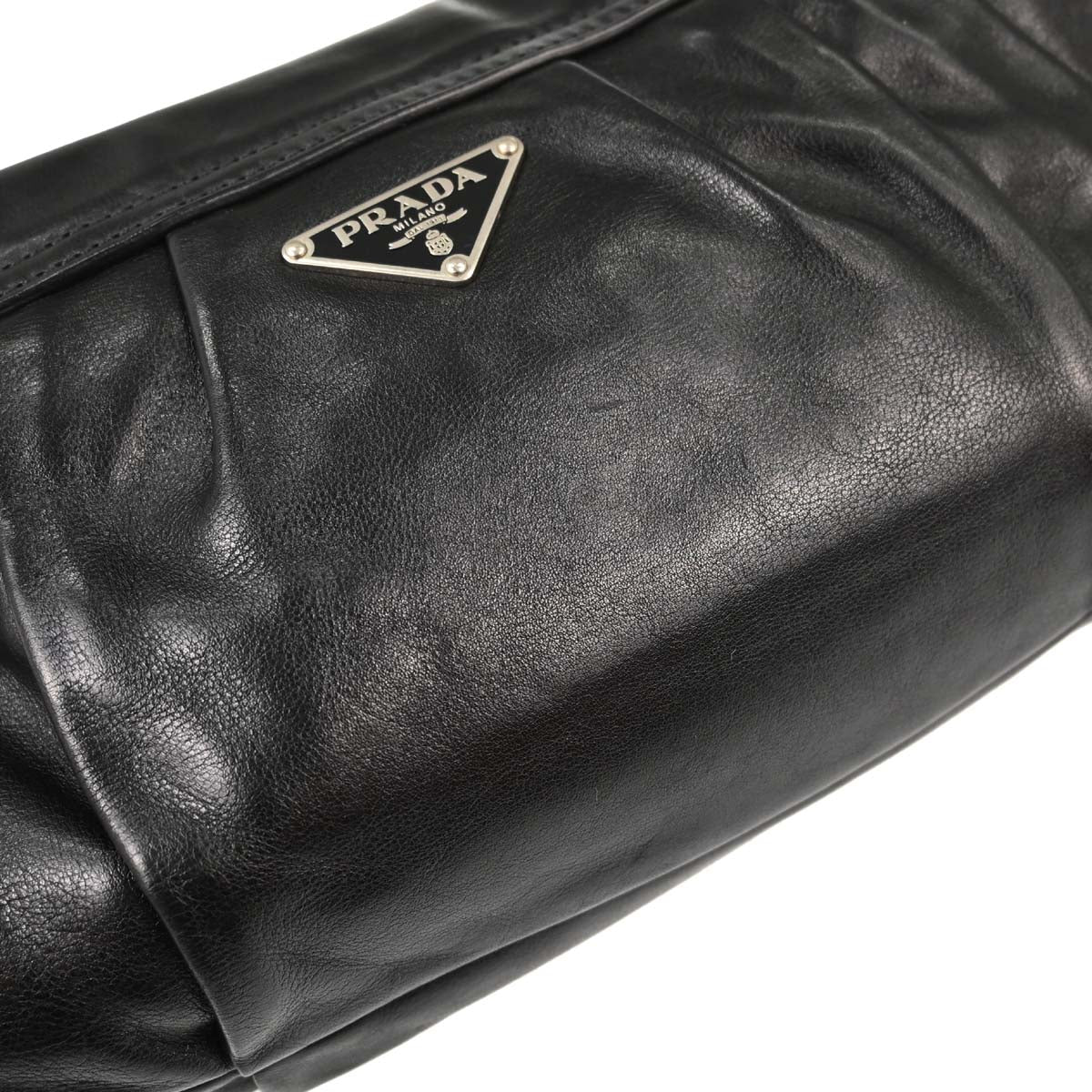 Prada * Black Leather Studded Handbag
