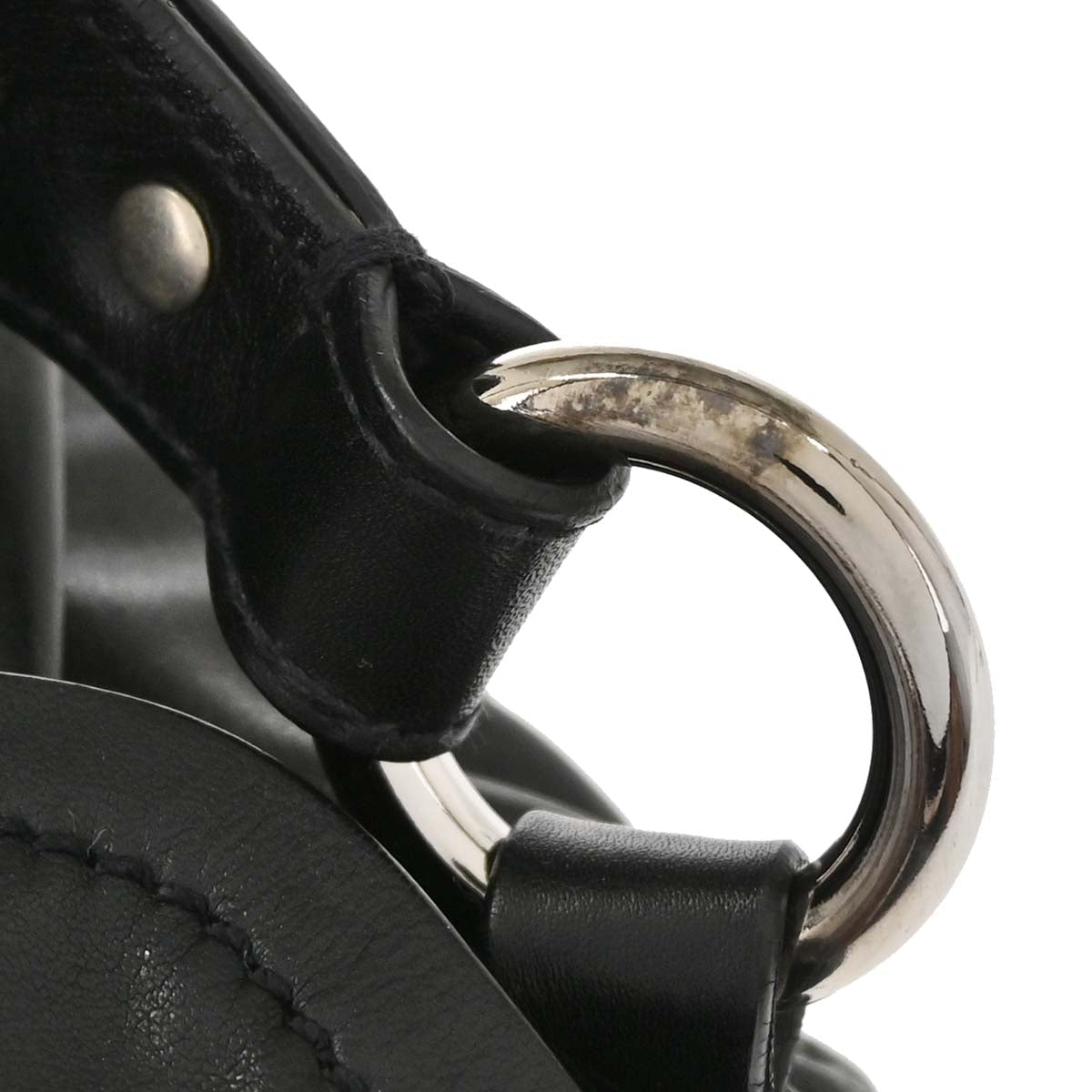 Prada * Black Leather Studded Handbag