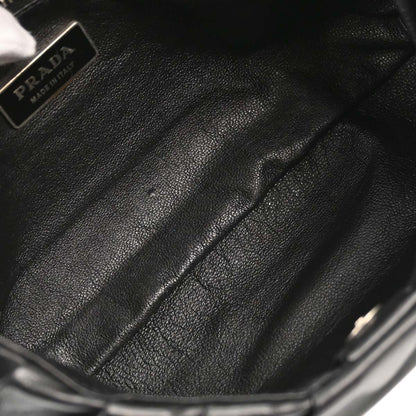 Prada * Black Leather Studded Handbag