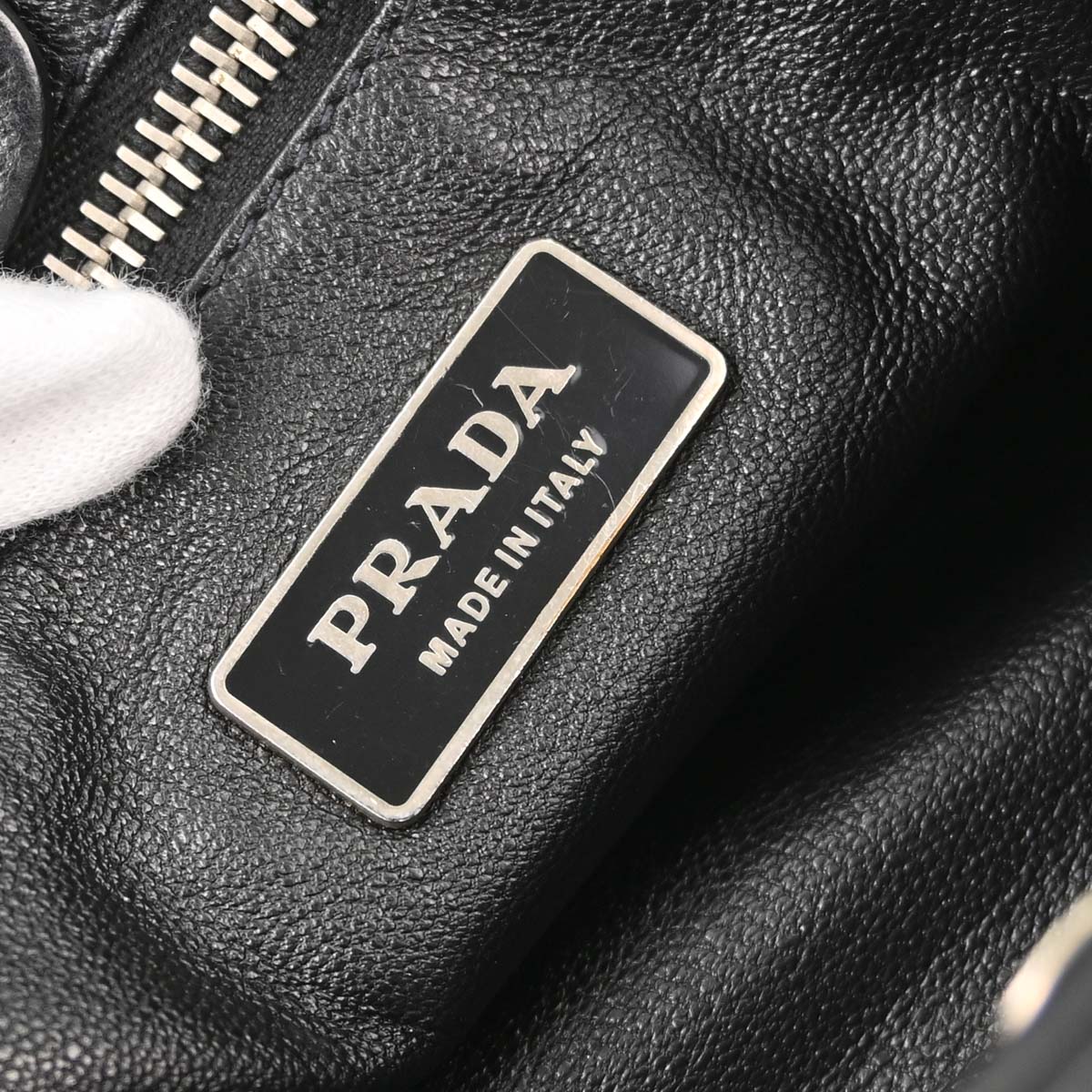 Prada * Black Leather Studded Handbag