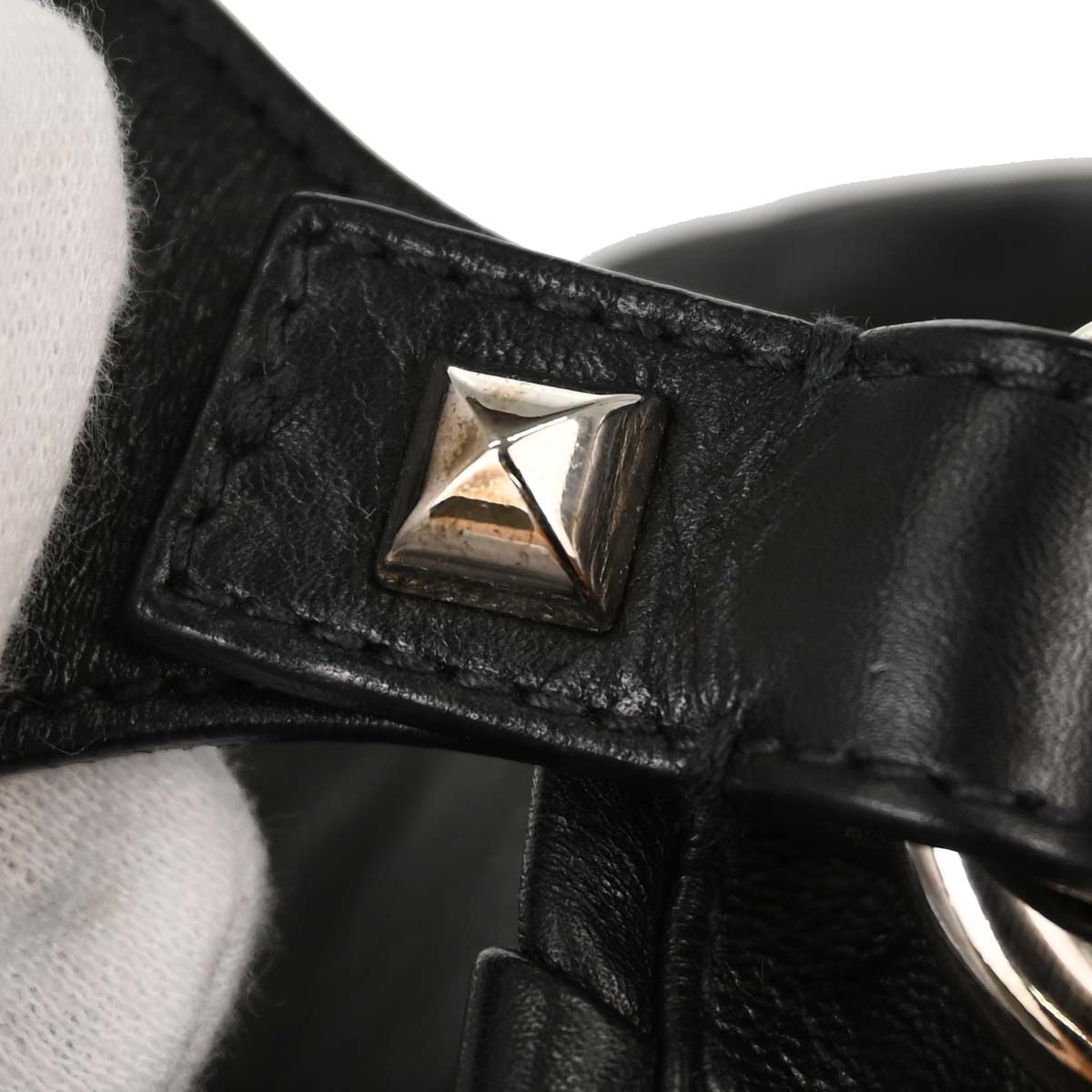 Prada * Black Leather Studded Handbag