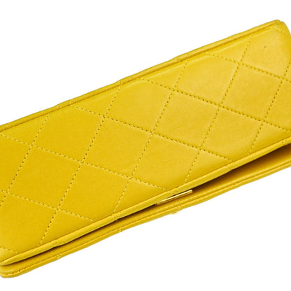 Chanel Yellow Lambskin Turnlock Mini Full Flap Shoulder Bag