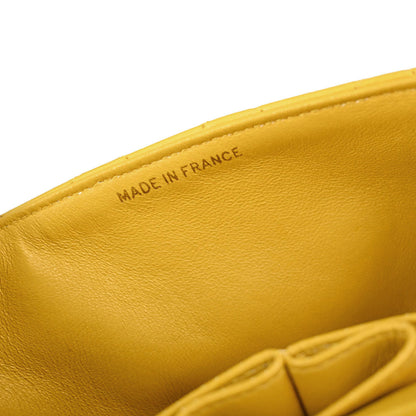 Chanel Yellow Lambskin Turnlock Mini Full Flap Shoulder Bag