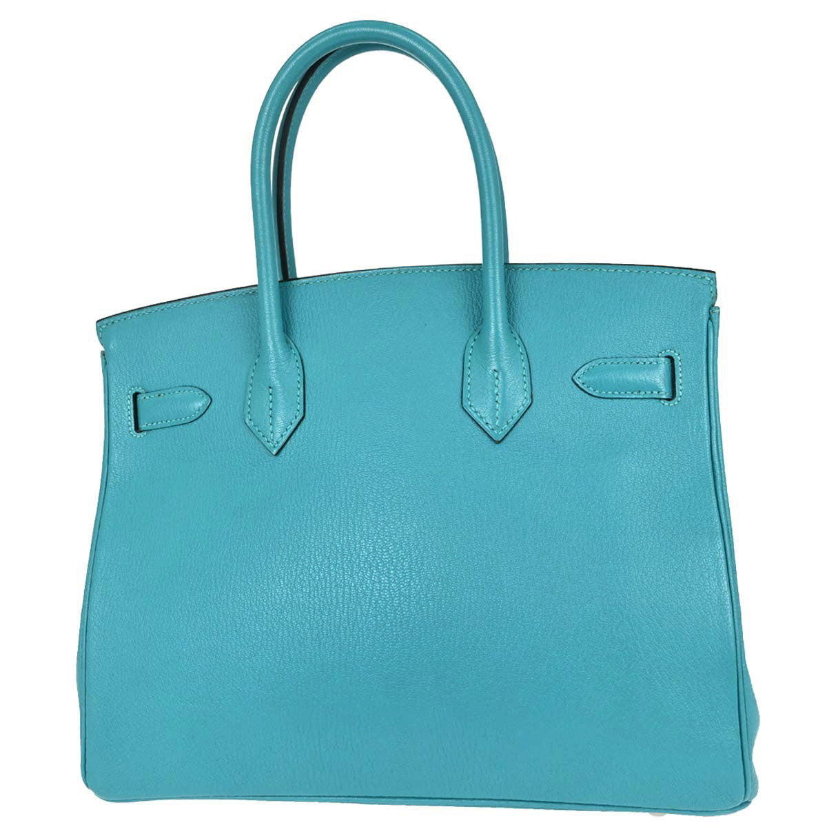 Hermes Turquoise Chevre Birkin 30 Handbag