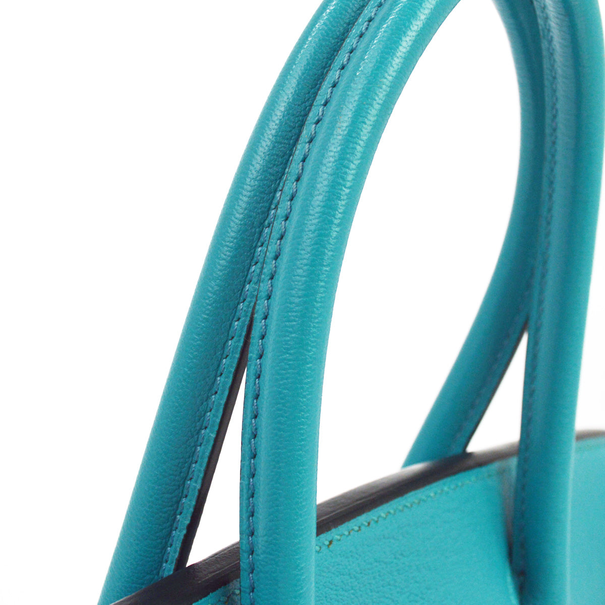 Hermes Turquoise Chevre Birkin 30 Handbag