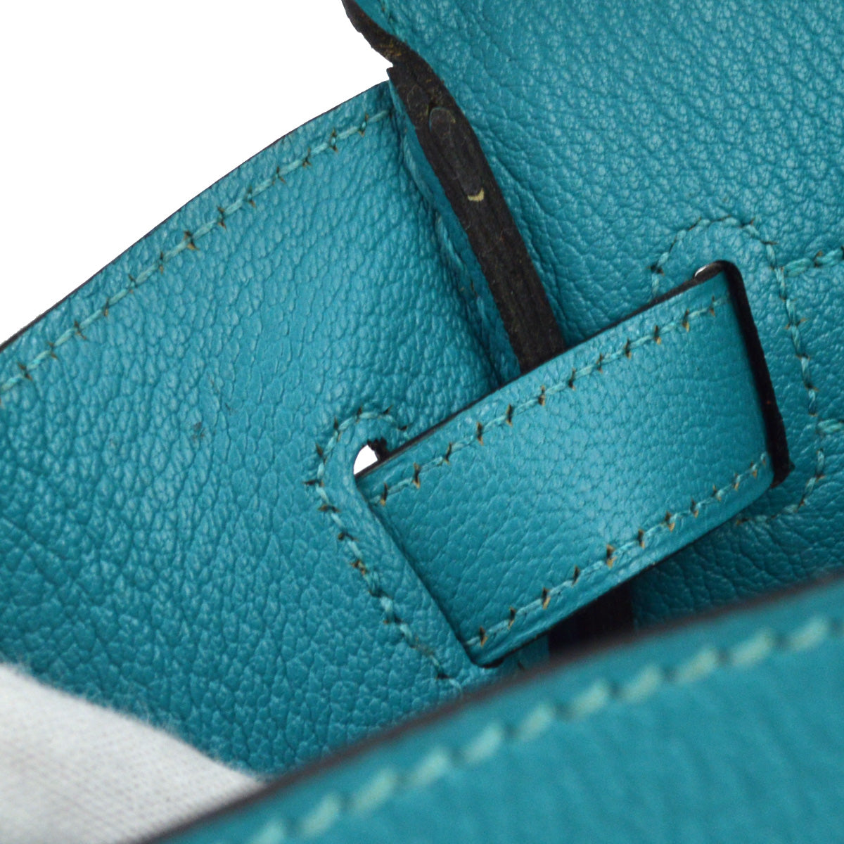Hermes Turquoise Chevre Birkin 30 Handbag