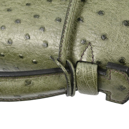 Hermes * Vert Olive Ostrich Sac a Depeches 41 Business Handbag