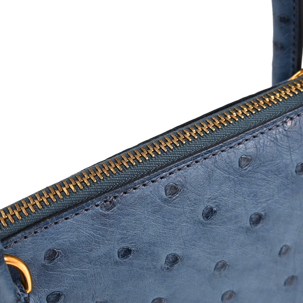 Hermes * Blue Roy Ostrich Bolide 31 2way Shoulder Handbag