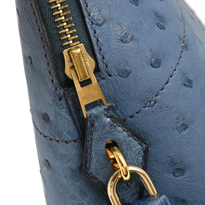 Hermes * Blue Roy Ostrich Bolide 31 2way Shoulder Handbag