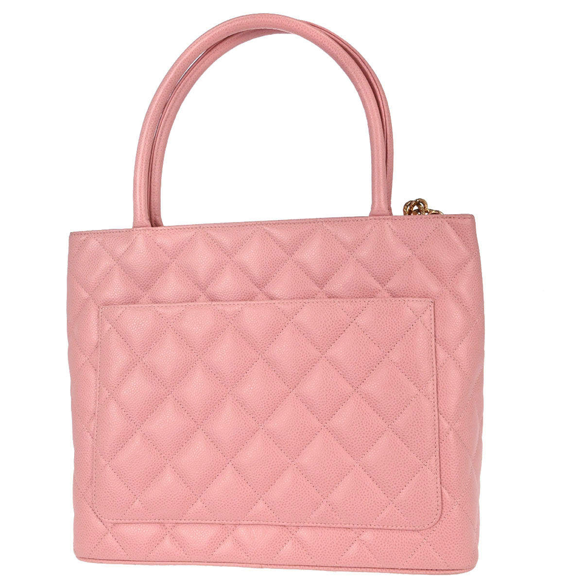 Chanel Pink Calfskin Medallion Tote Handbag