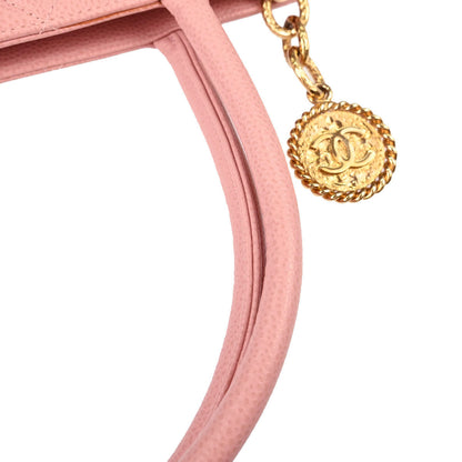 Chanel Pink Calfskin Medallion Tote Handbag