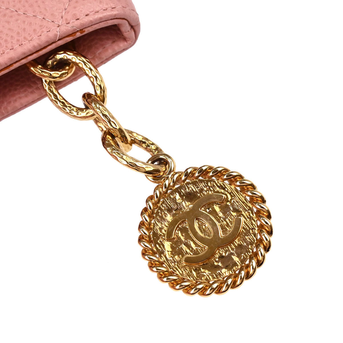 Chanel Pink Calfskin Medallion Tote Handbag