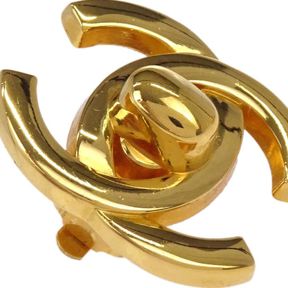 Chanel CC Turnlock Clip-On Earrings Gold Large 95A