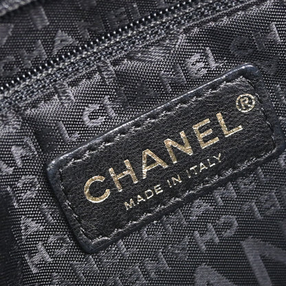 Chanel Black Canvas Precious Symbols Needlepoint Tote Handbag