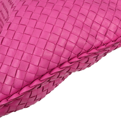 Bottega Veneta Pink Lambskin Intrecciato Hobo Handbag